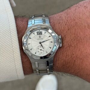 Concord Saratoga Big Date Automatic 40mm Swiss, Box & Papers, EUC, Very Rare